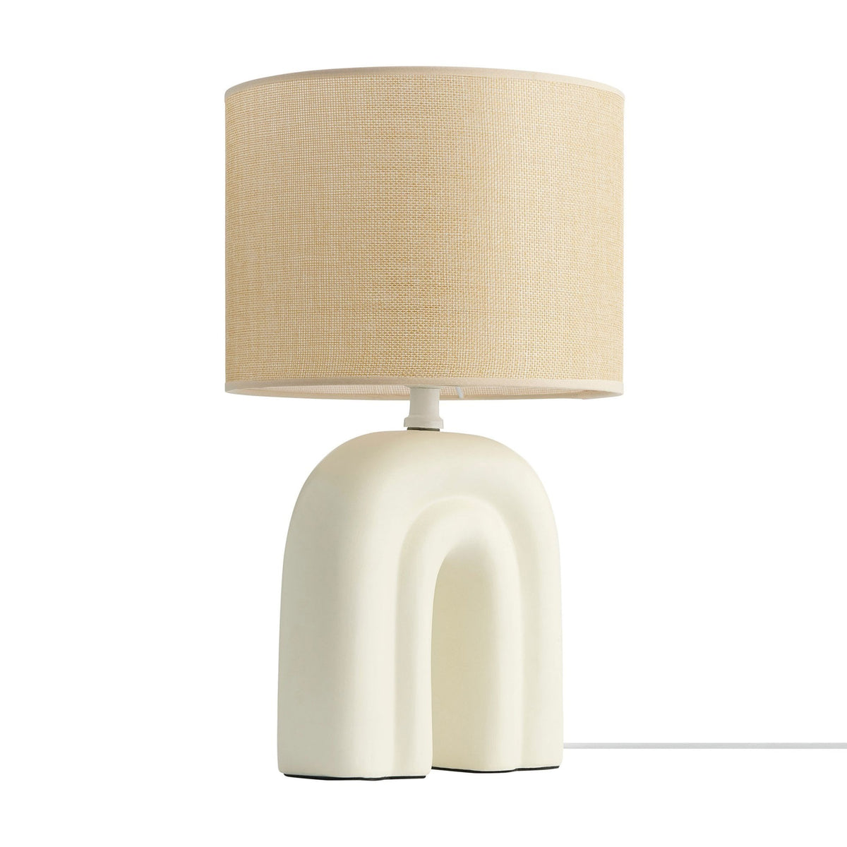 Haze Ceramic Table Lamp in Beige With Beige Linin Shade