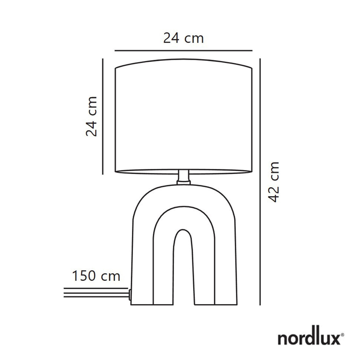 Haze Ceramic Table Lamp in Beige With Beige Linin Shade