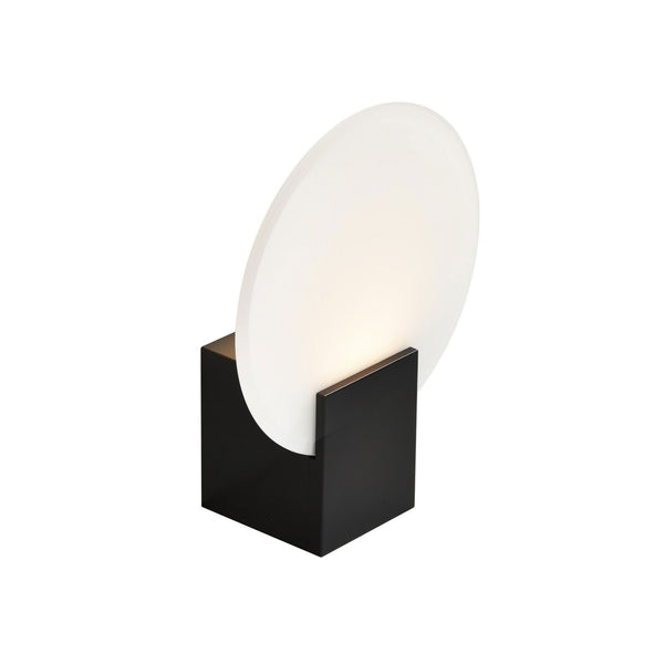 Hester IP44 LED Bathroom Wall Light In Black With Glass Diffuser