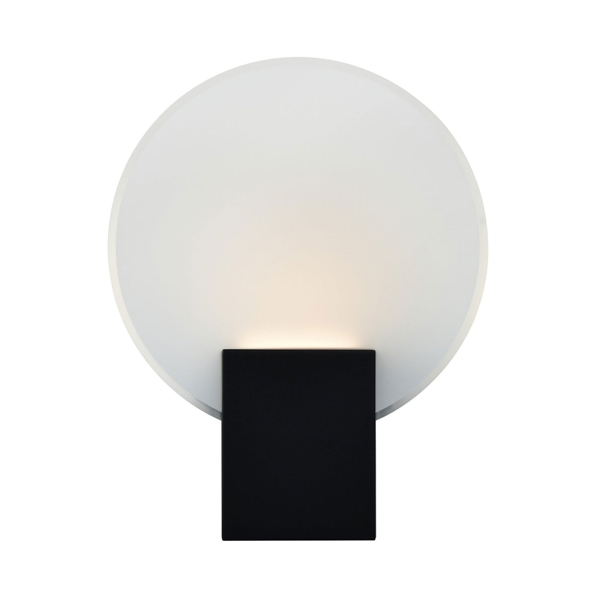 Hester IP44 LED Bathroom Wall Light In Black With Glass Diffuser