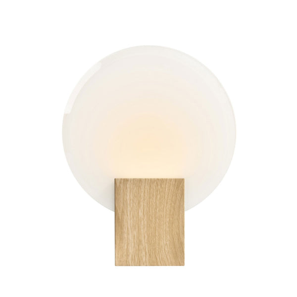 Hester IP44 LED Bathroom Wall Light In Wood Effect With Glass Diffuser