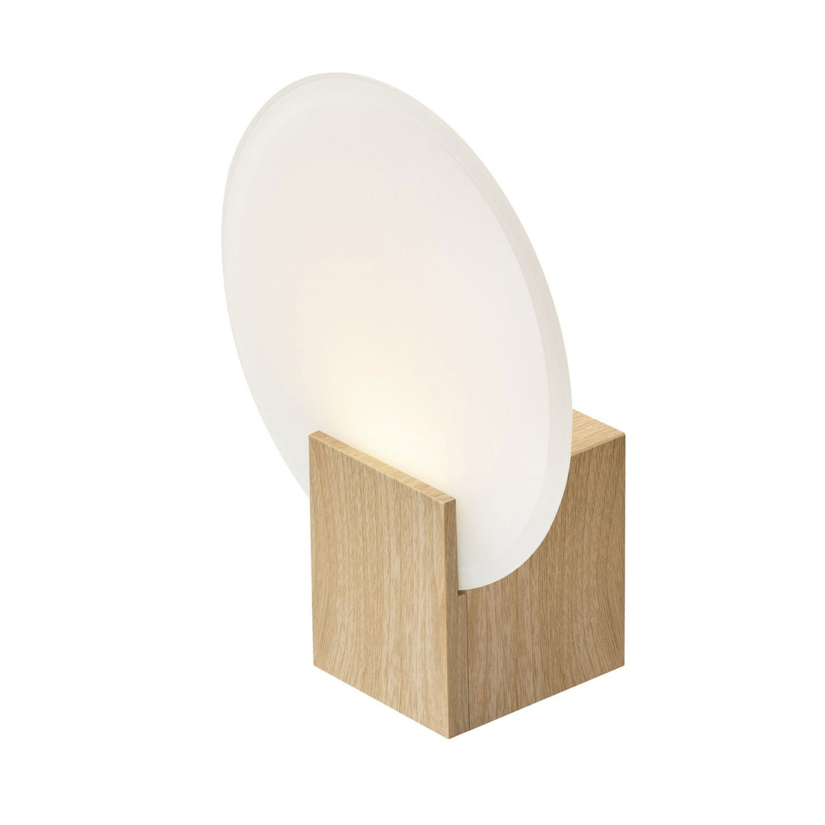 Hester IP44 LED Bathroom Wall Light In Wood Effect With Glass Diffuser