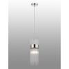 Clevedon IP44 Single Drop Pendant in Polished Nickel with Clear Glass Rods
