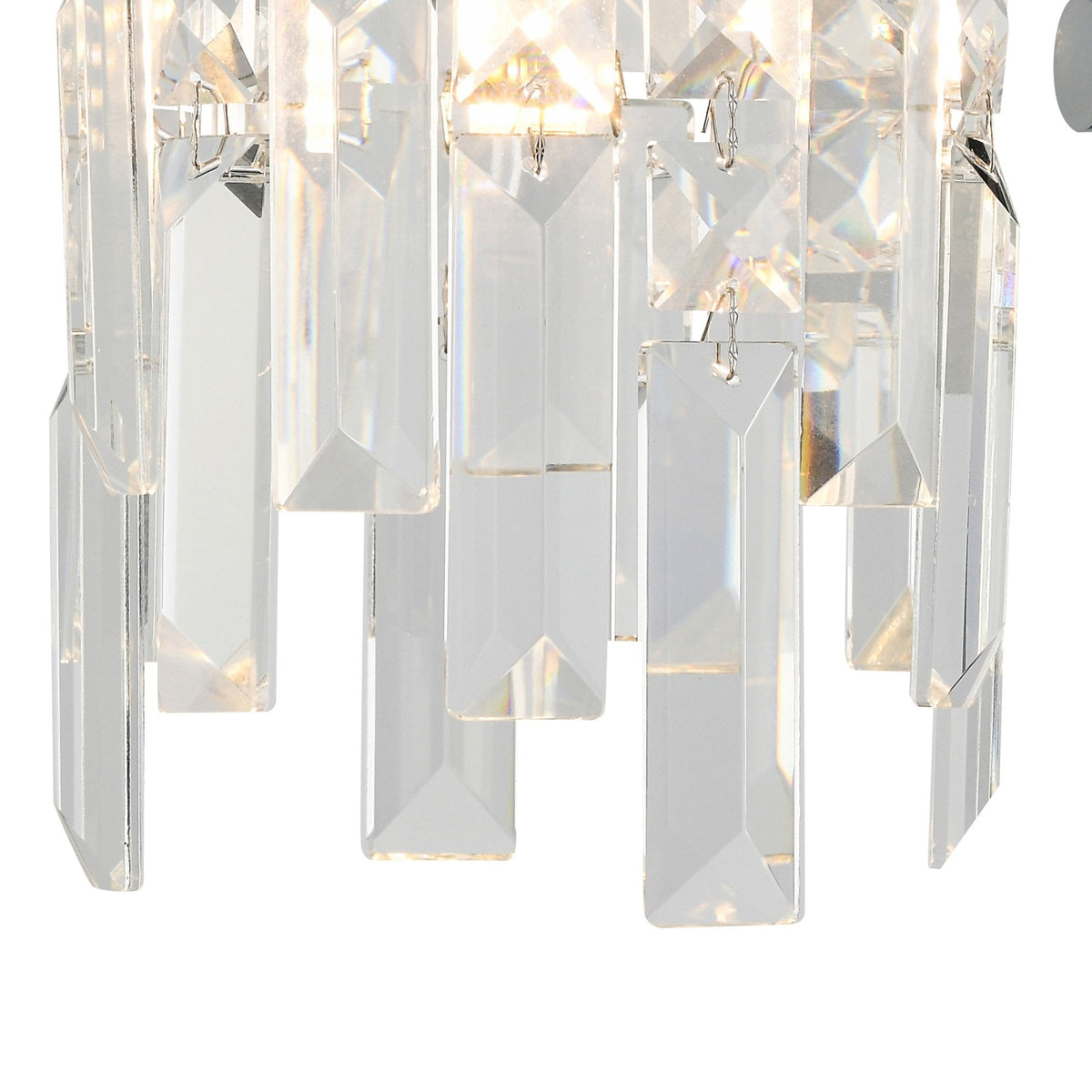 Atherton IP44 Wall Light in Chrome with Clear Crystal Pieces