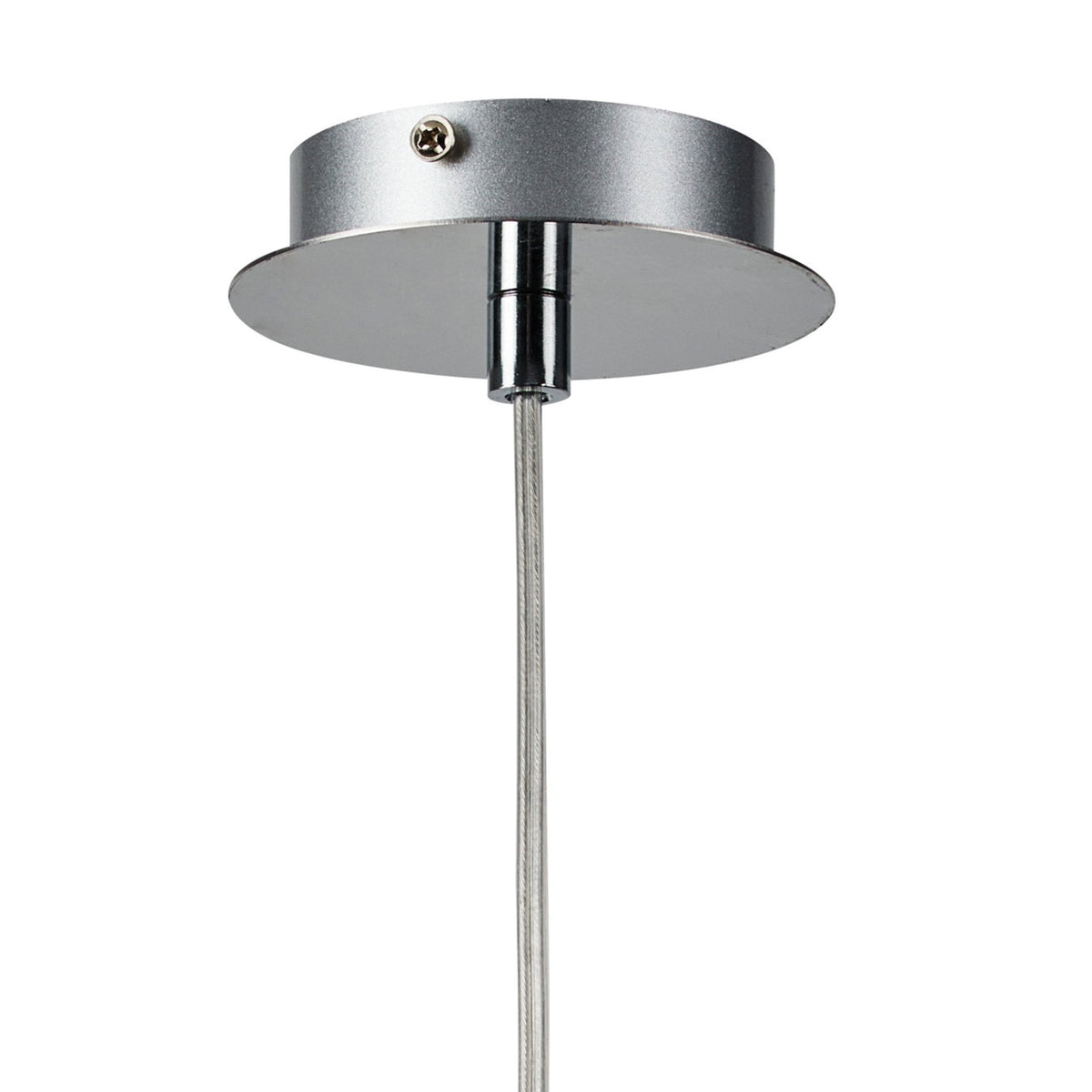 Atherton IP44 Single Drop Pendant in Chrome with Clear Crystal Pieces