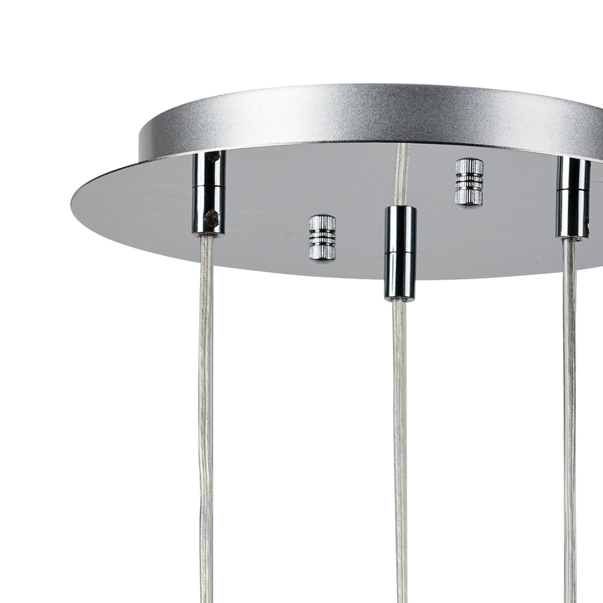 Atherton IP44 Triple Drop Pendant in Chrome with Clear Crystal Pieces