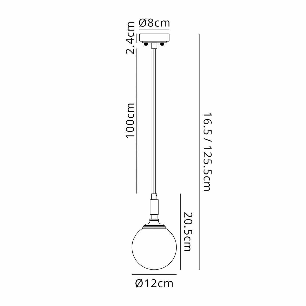 Loughton IP44 Single Drop Pendant in Satin Black with Smooth Round Glass Amber Diffuser