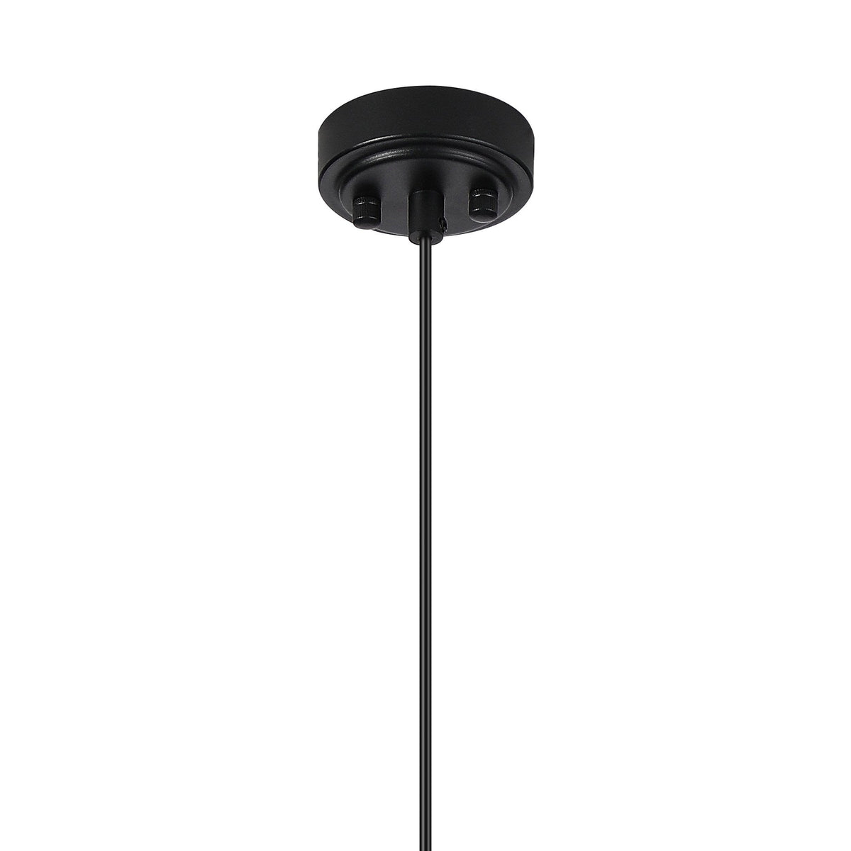 Loughton IP44 Single Drop Pendant in Satin Black with Smooth Round Glass Smoked Diffuser