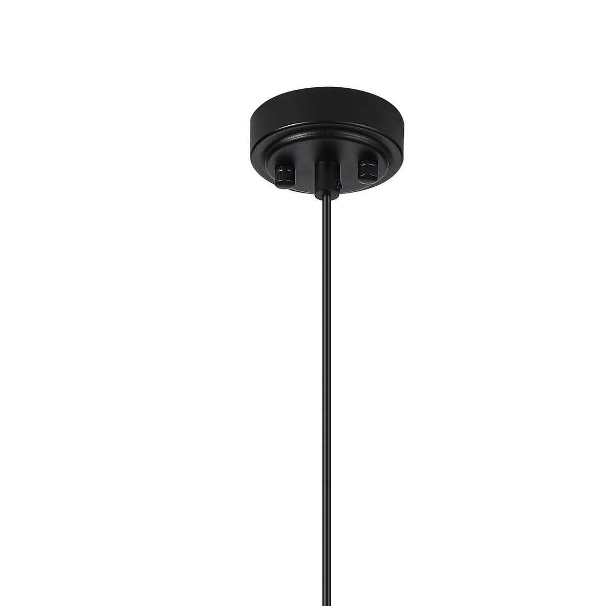 Loughton IP44 Single Drop Pendant in Satin Black with Round Glass Brown & White Marble Effect Diffuser