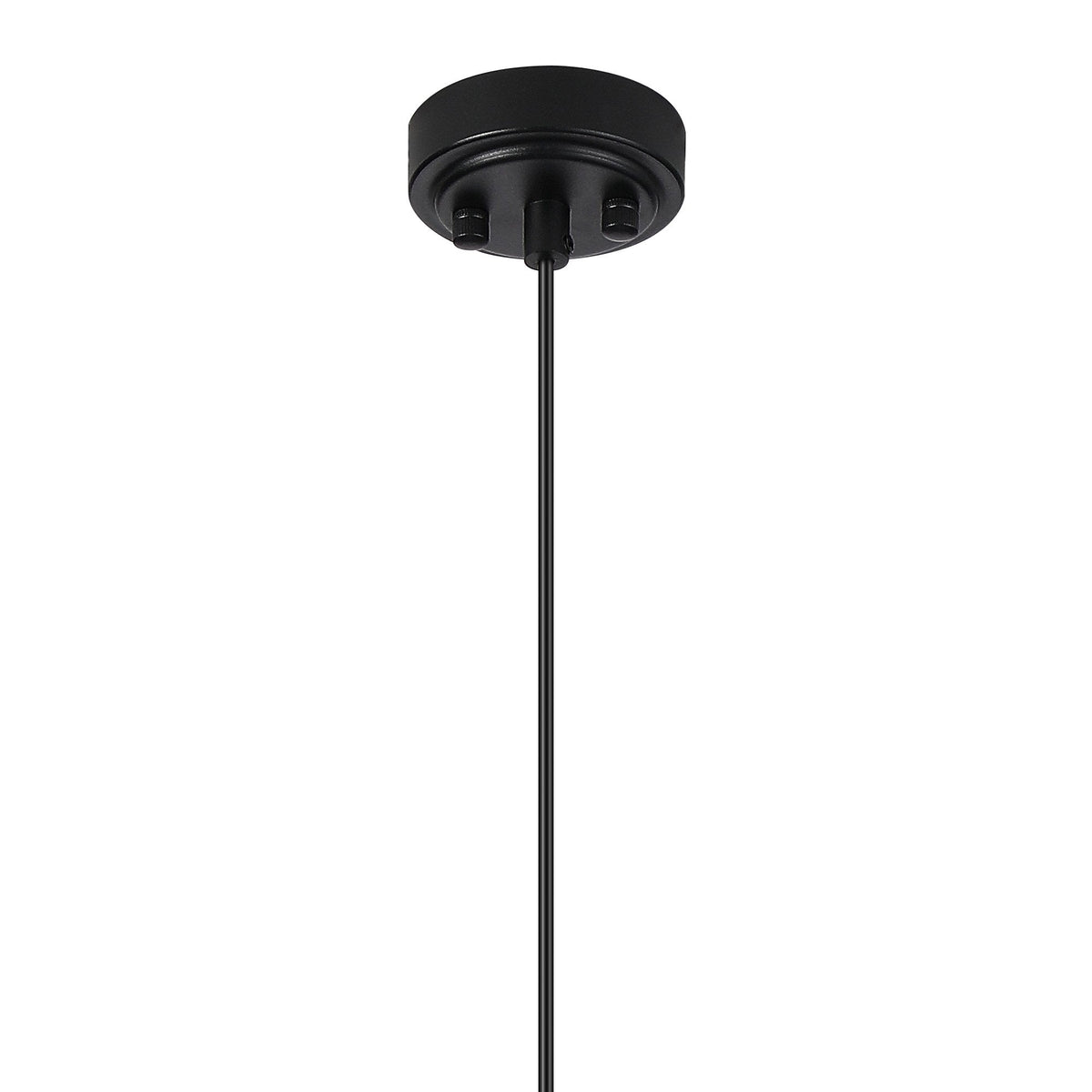 Loughton IP44 Single Drop Pendant in Satin Black with Smooth Tubular Glass Smoked Diffuser