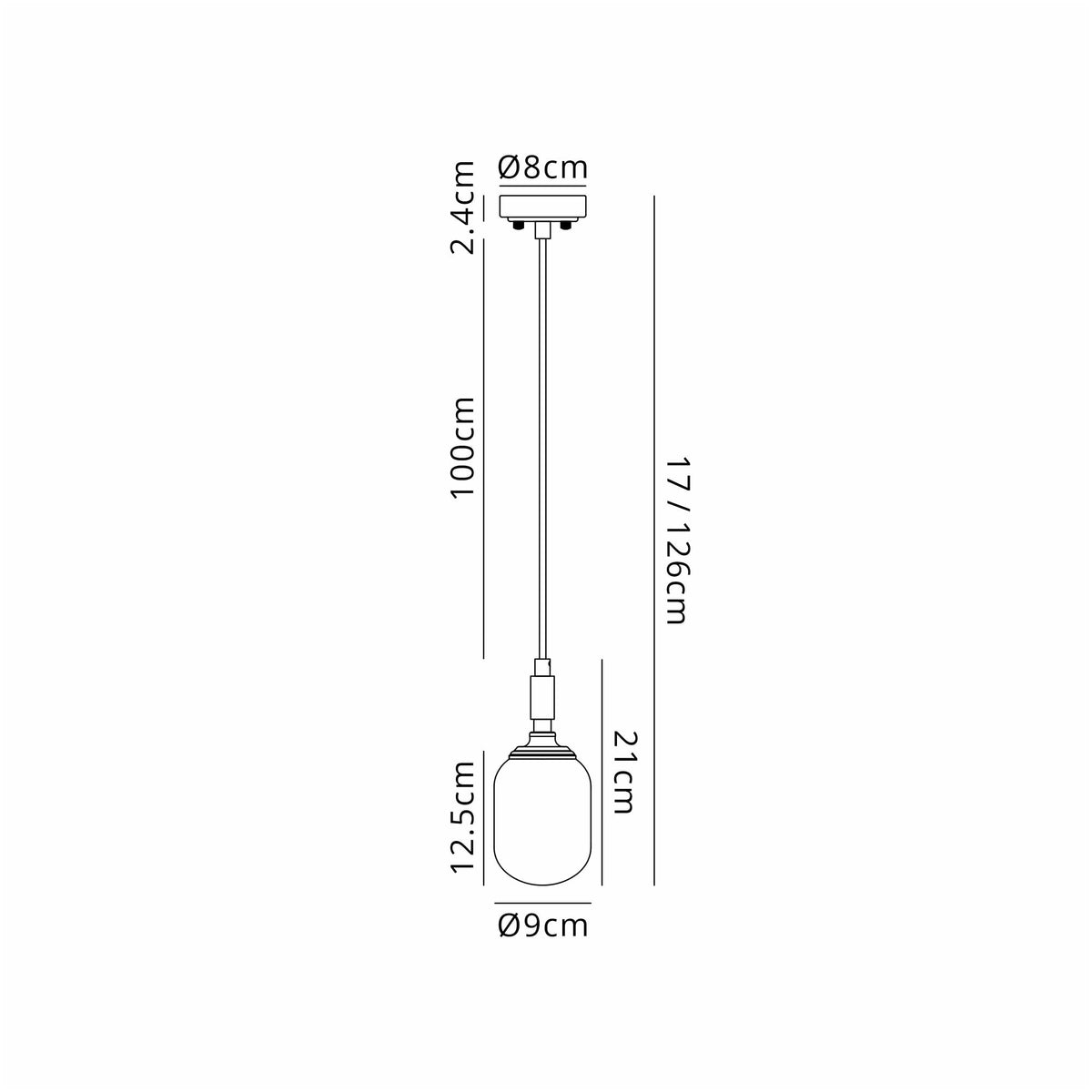 Loughton IP44 Single Drop Pendant in Satin Black with Smooth Tubular Glass Smoked Diffuser