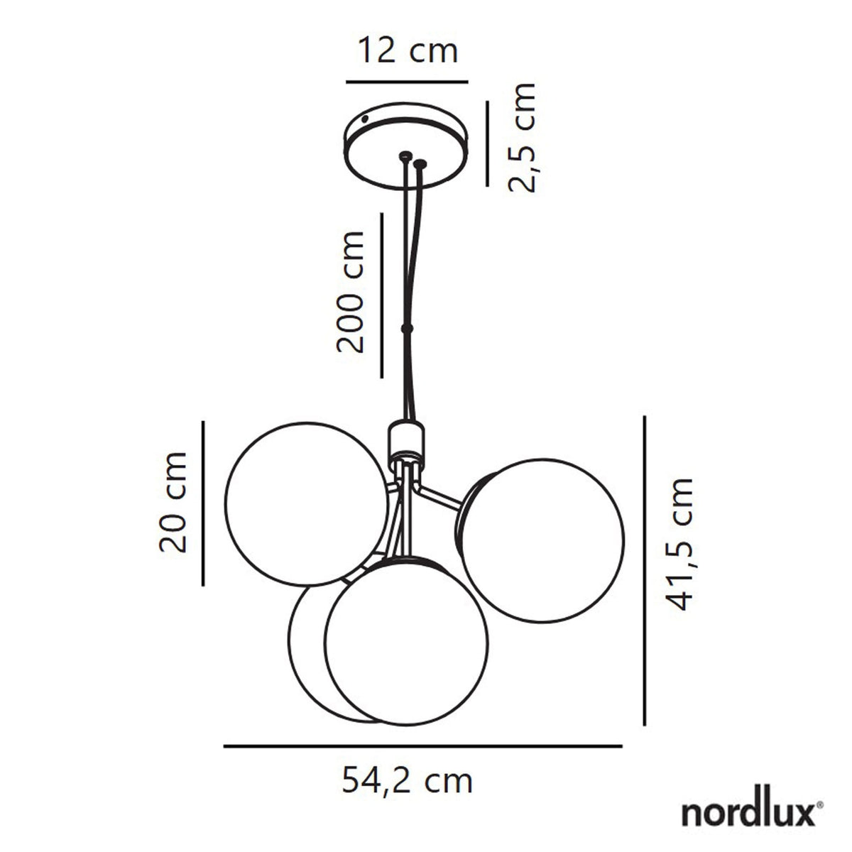 Ivona 4 Light Pendant In Brass with Opal Glass Shades