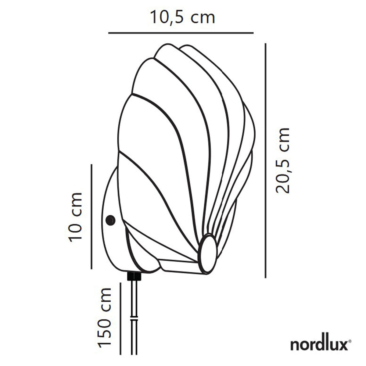 Konchi Plugged Wall Light In White