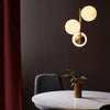 Lilly 3 Light Pendant In Brass with Opal Glass Shades