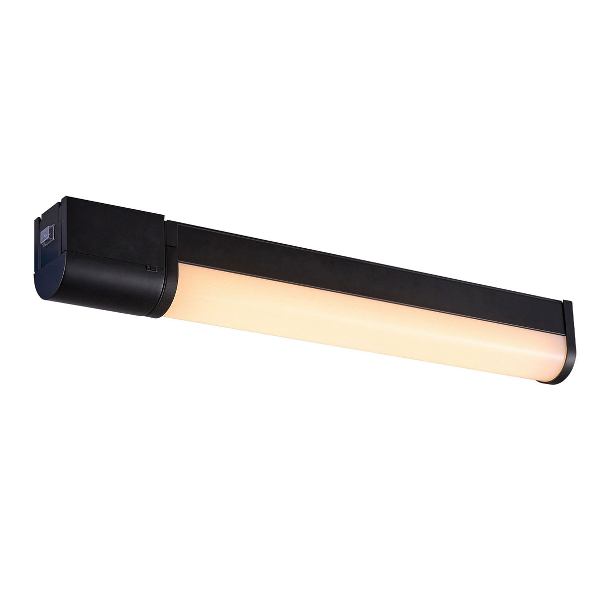 Malaika 49 IP44 LED Bathroom Wall Light In Black with Opal Diffuser
