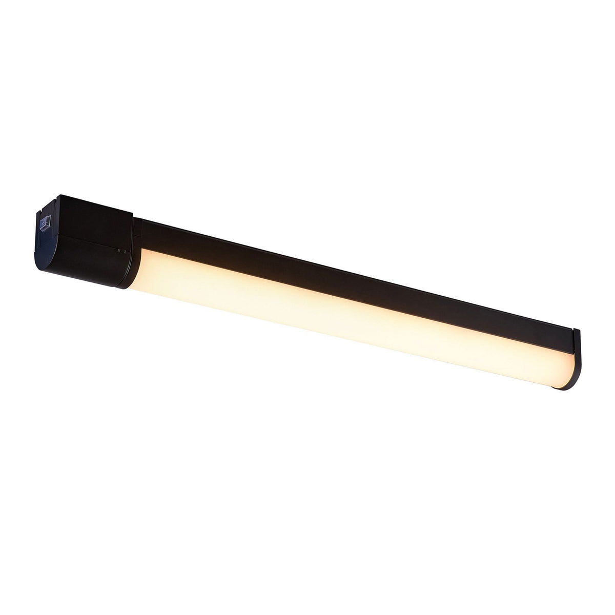 Malaika 68 IP44 LED Bathroom Wall Light In Black with Opal Diffuser