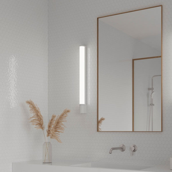 Malaika 68 IP44 LED Bathroom Wall Light In White with Opal Diffuser