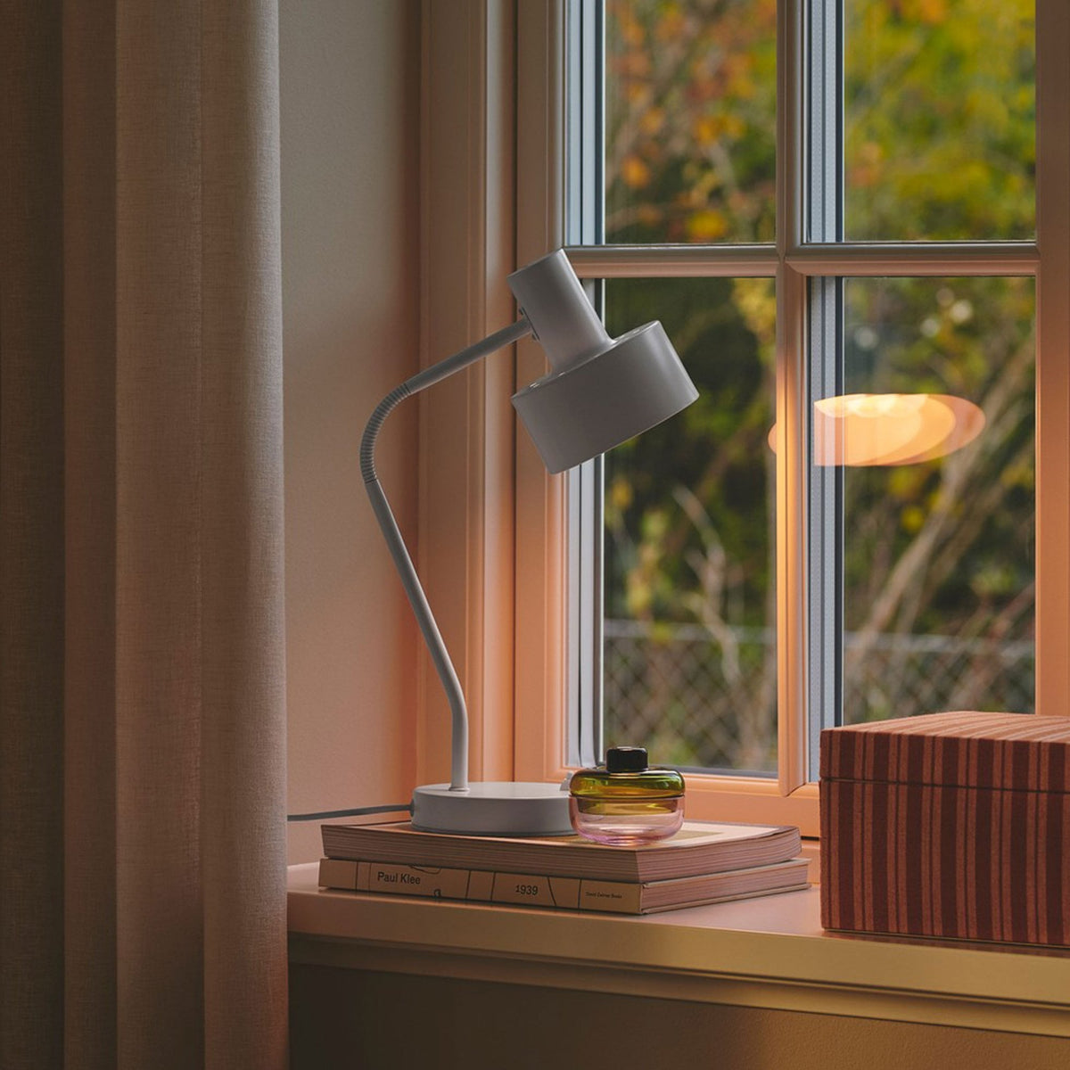 Matis Adjustable Table Lamp In White