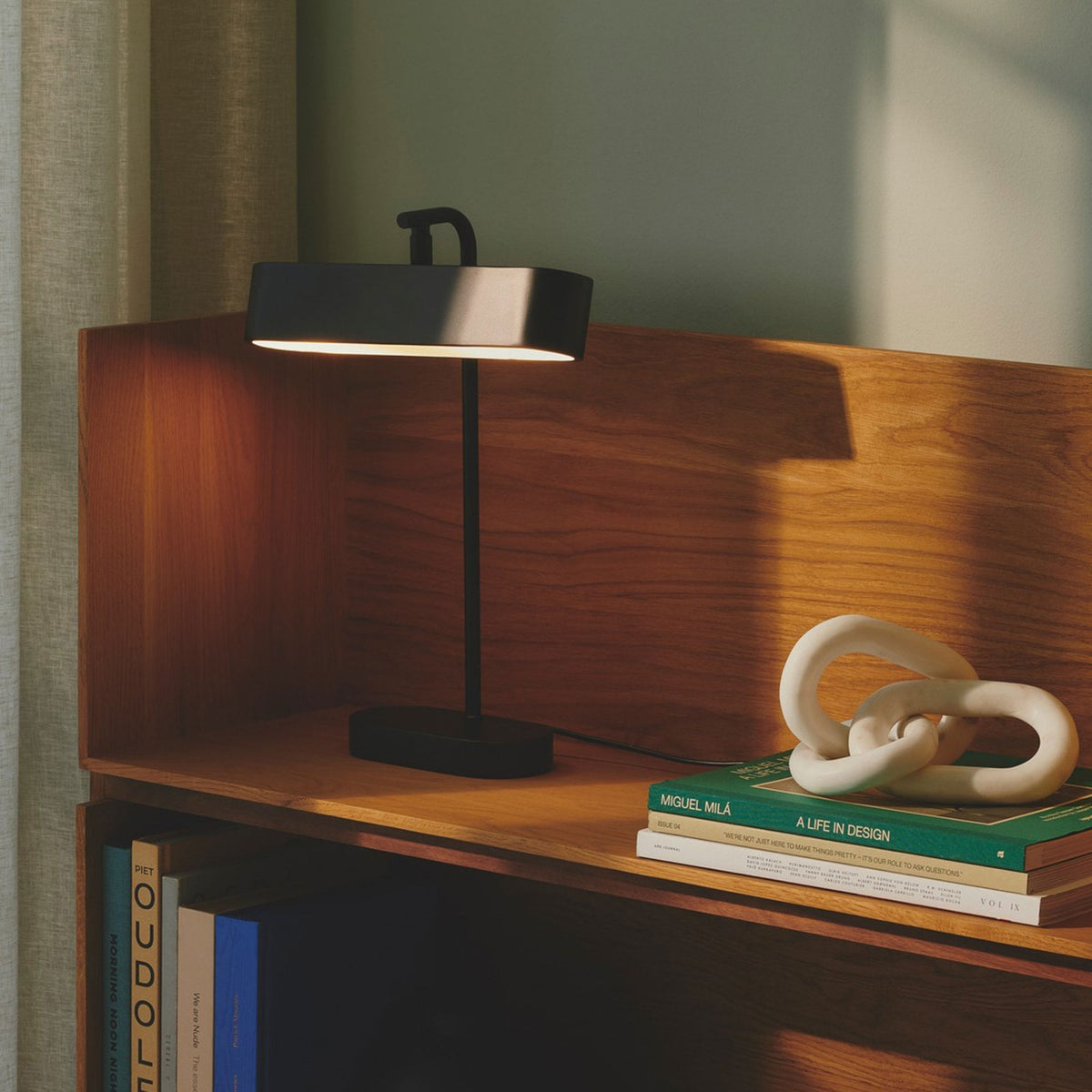 Merlin Adjustable Table Lamp In Black