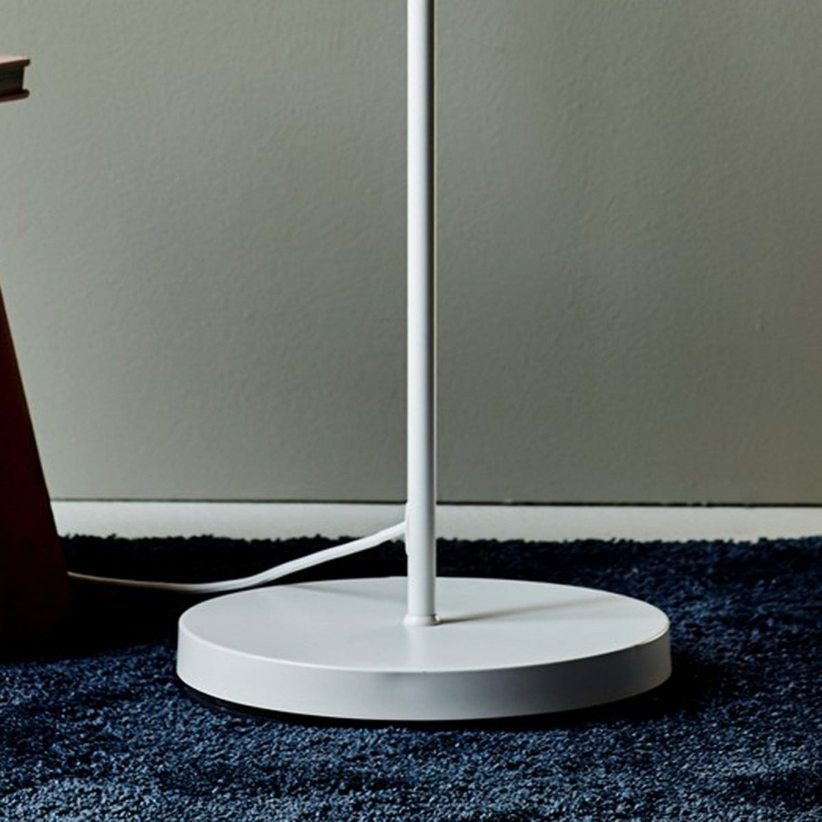 Milford Floor Lamp In White with Opal Glass Shades