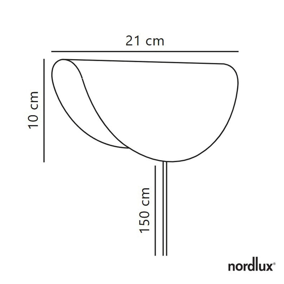 Model 2110 Plugged Wall Light In White