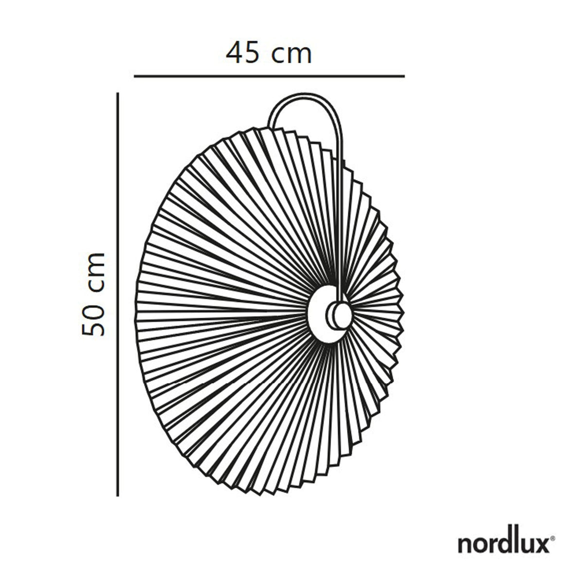 Nadia Plugged Wall Light In White with Pleated Shade