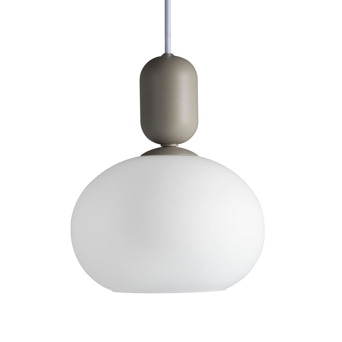 Nordlux Notti 20 Pendant in Grey with Opal Glass Shade