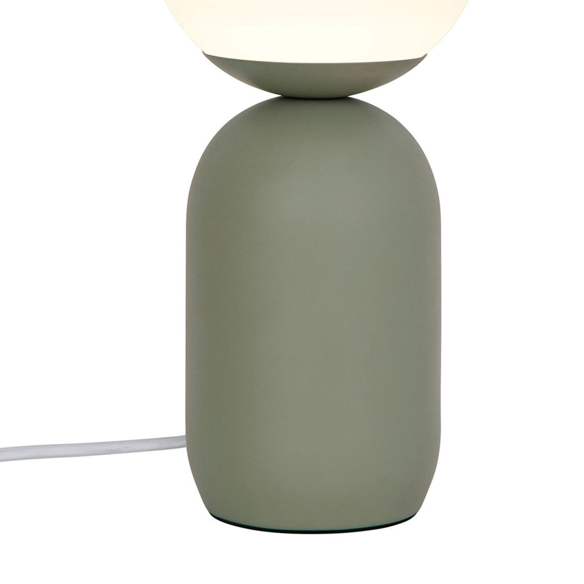 Notti Table Lamp in Green with Opal Glass Shade