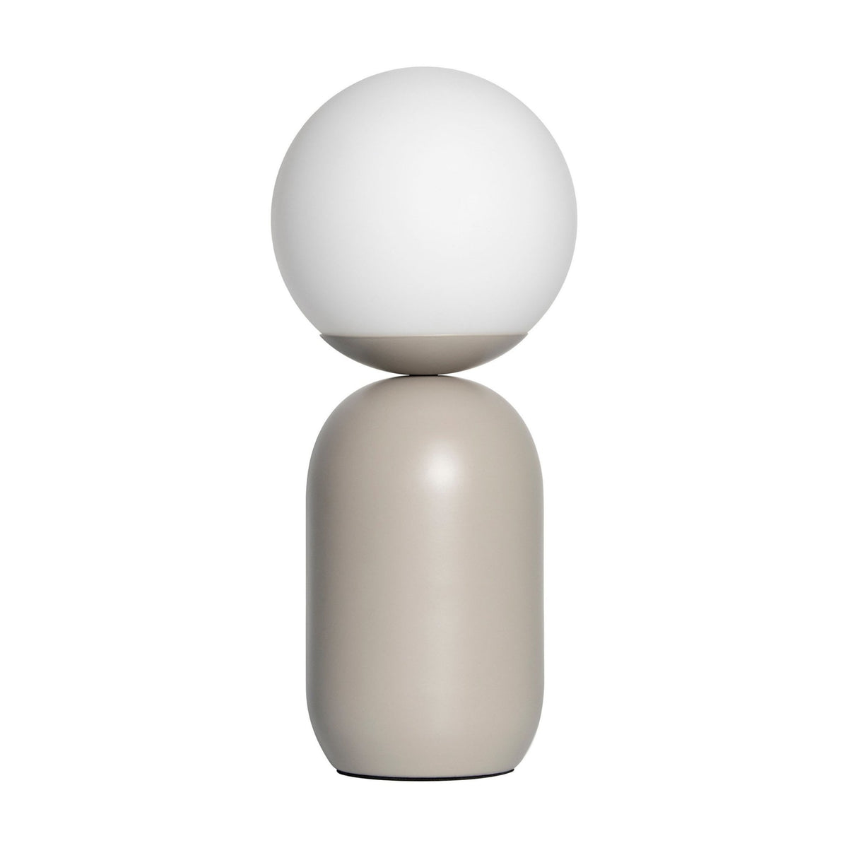 Notti Table Lamp in Grey with Opal Glass Shade