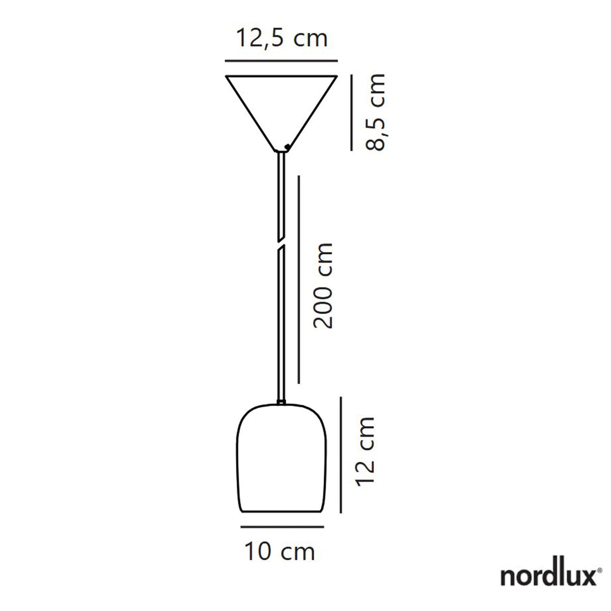 Notti 10 Nordic Design Pendant in Grey