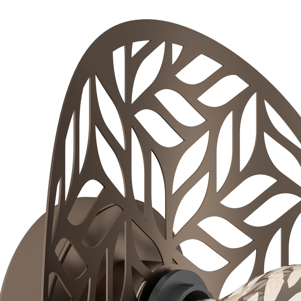 Swaby Wall Light in Dark Brown with Leaf-Cut Design