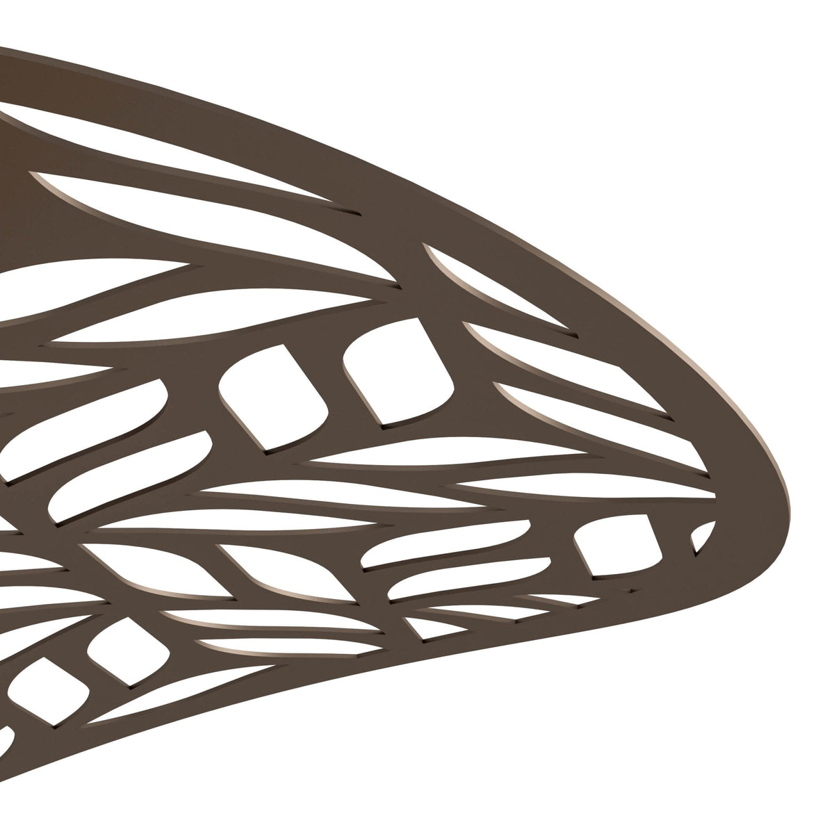 Swaby Table Lamp in Dark Brown with Leaf-Cut Design