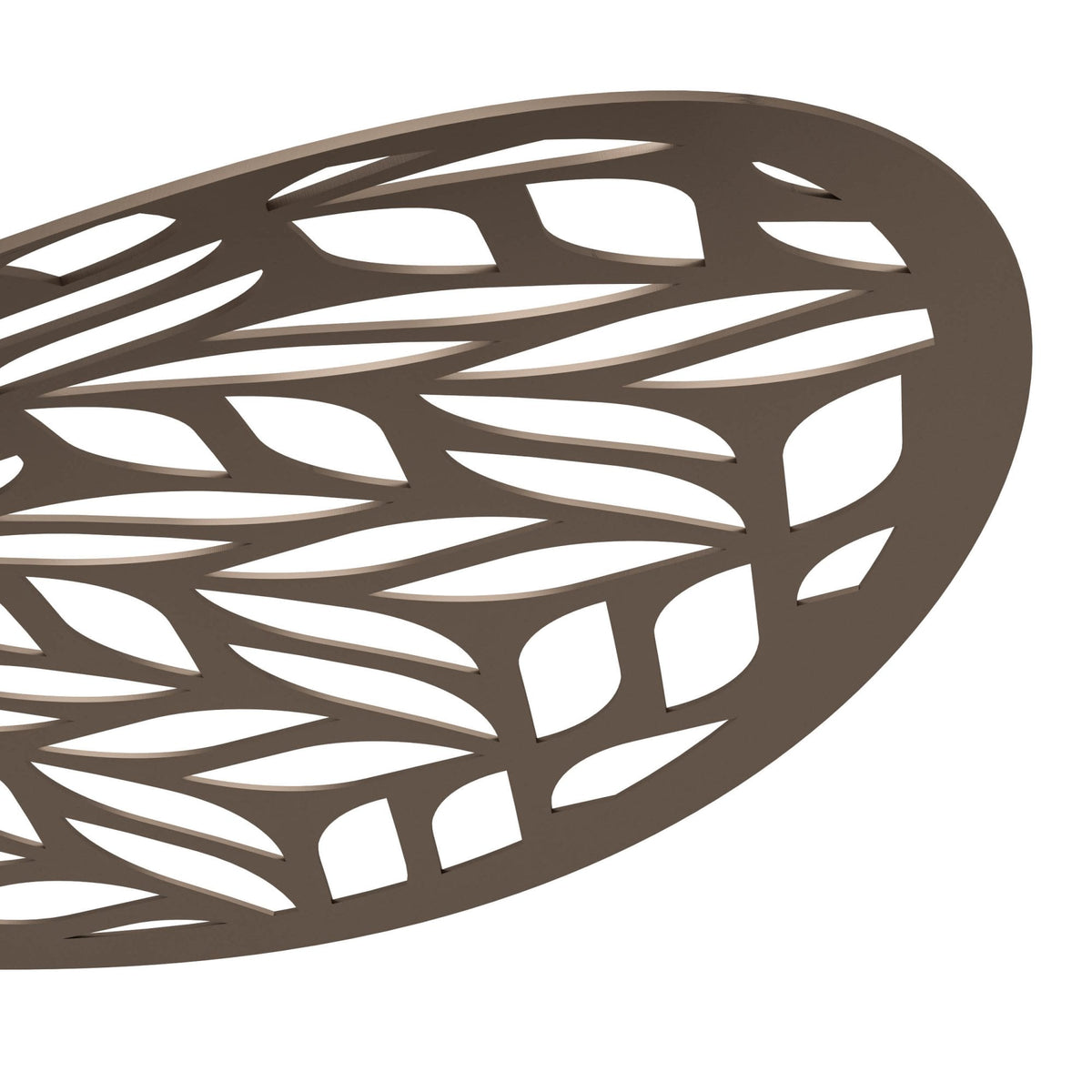 Swaby Floor Lamp in Dark Brown with Leaf-Cut Design