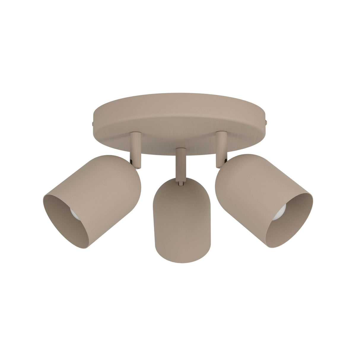 Tilston Minimalist Three Lamp Round Spotlight in a Sandy Finish