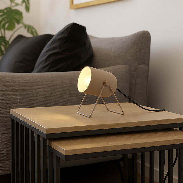 Tilston Minimalist Desk Lamp in a Sandy Finish