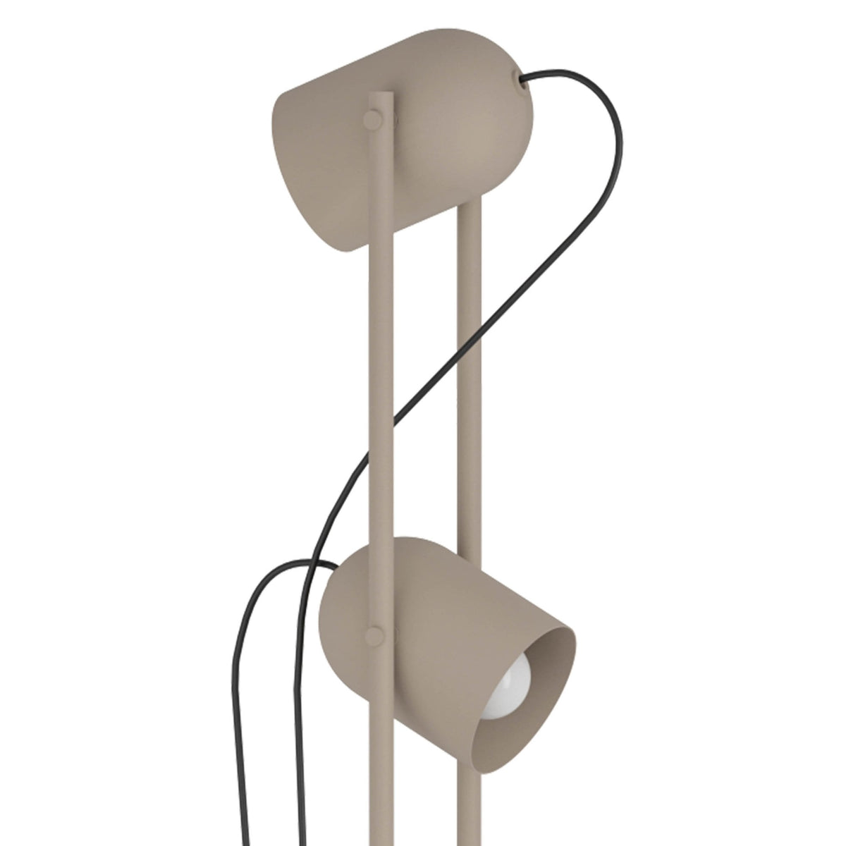 Tilston Minimalist Twin Lamp Floor Lamp in a Sandy Finish
