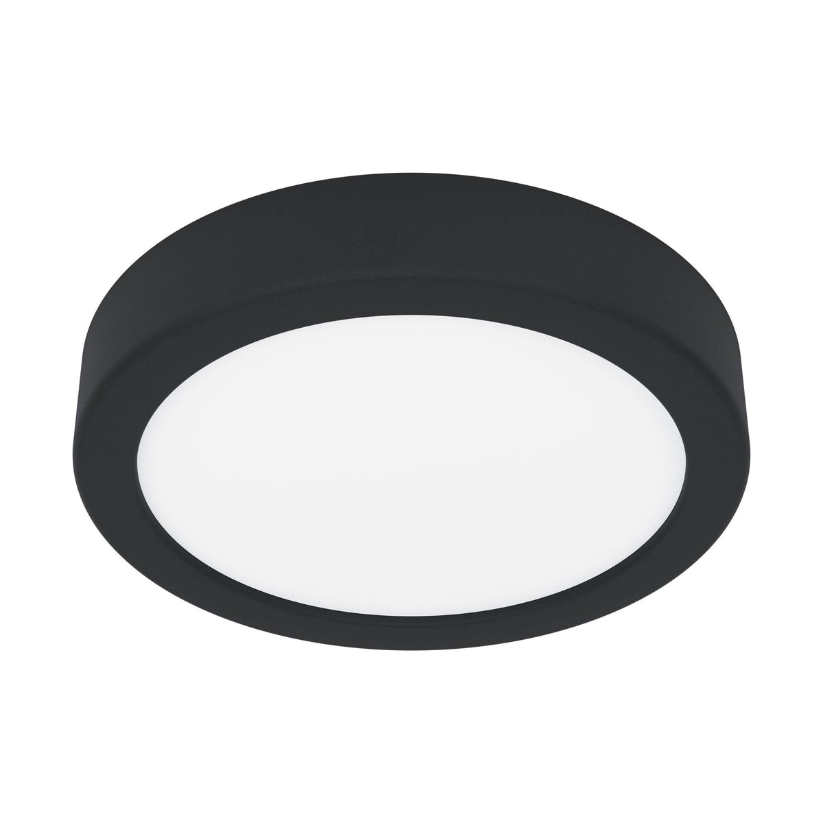 Fueva 6 CCT LED 165mm IP44 Ceiling Light in Black with White Diffuser