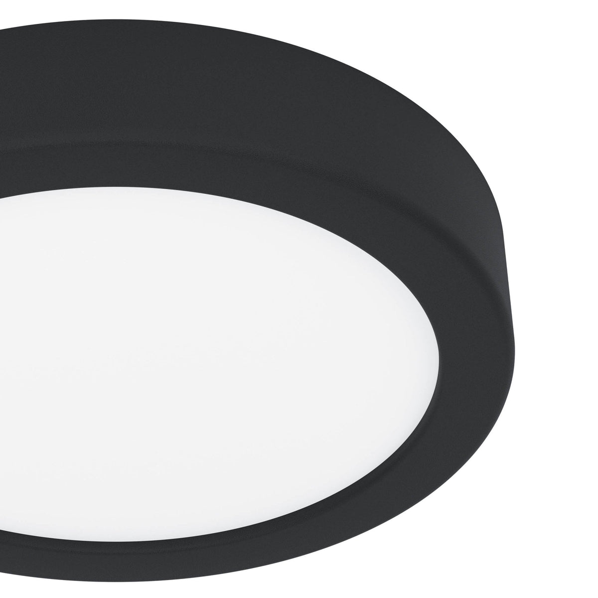 Fueva 6 CCT LED 165mm IP44 Ceiling Light in Black with White Diffuser
