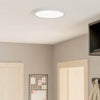 Fueva 6 CCT LED 280mm IP44 Ceiling Light in White with White Diffuser