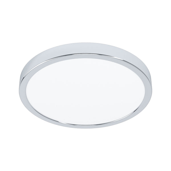Fueva 6 CCT LED 280mm IP44 Ceiling Light in Chrome with White Diffuser