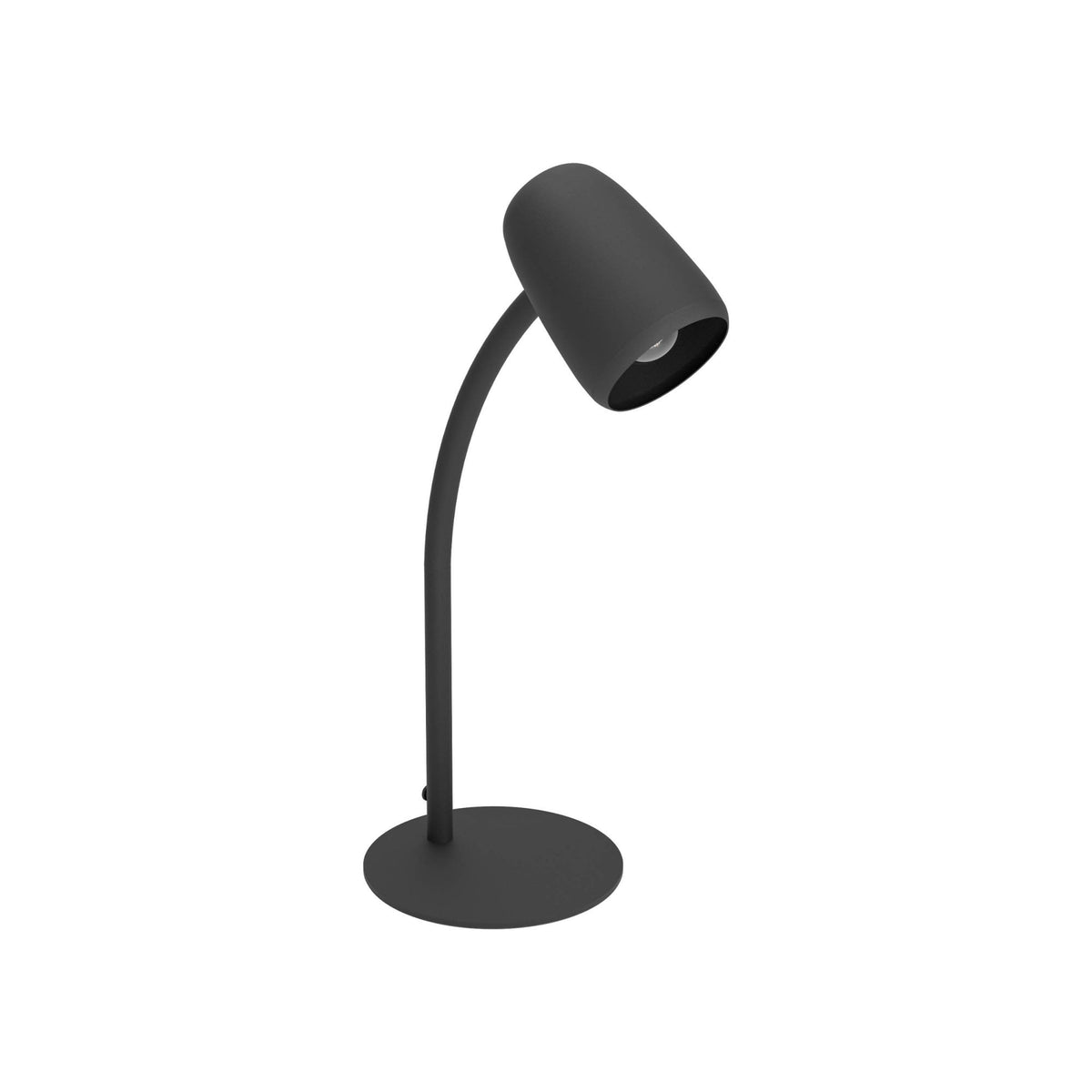Carlo Modern Steel Flexible Desk Lamp in a Black Finish