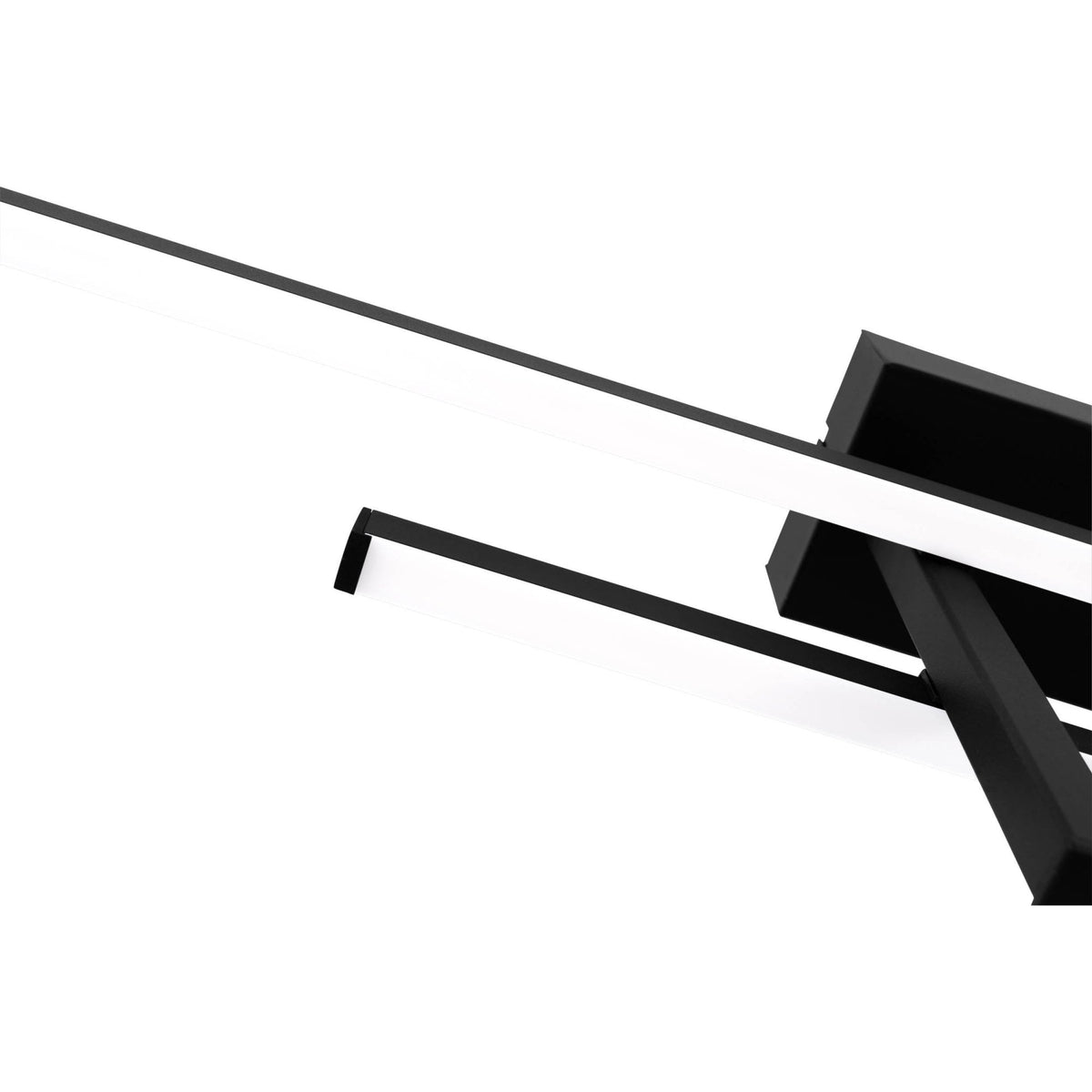 Trepiliano LED Linear Ceiling Light in Black with White Diffusers