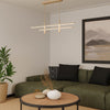 Trepiliano LED Linear Pendant Light in a Sandy Finish with White Diffusers