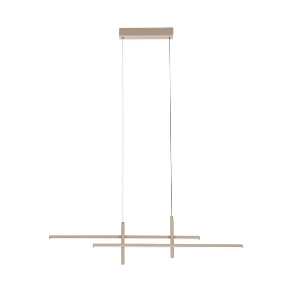 Trepiliano LED Linear Pendant Light in a Sandy Finish with White Diffusers