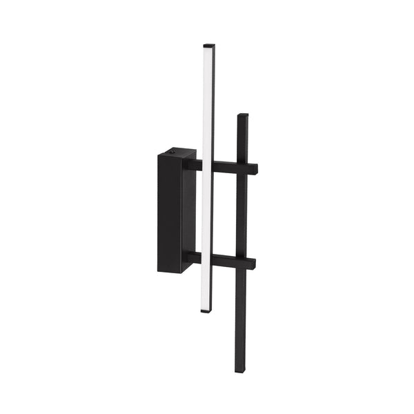 Trepiliano LED Linear Wall Light in Black with White Diffusers