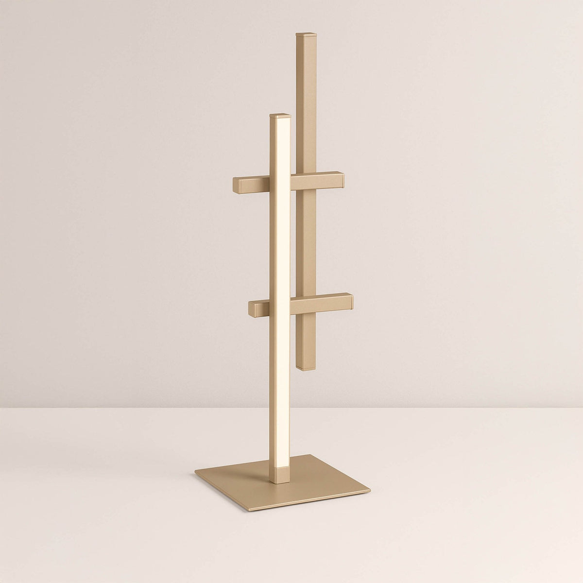 Trepiliano LED Linear Table Lamp in a Sandy Finish with White Diffusers