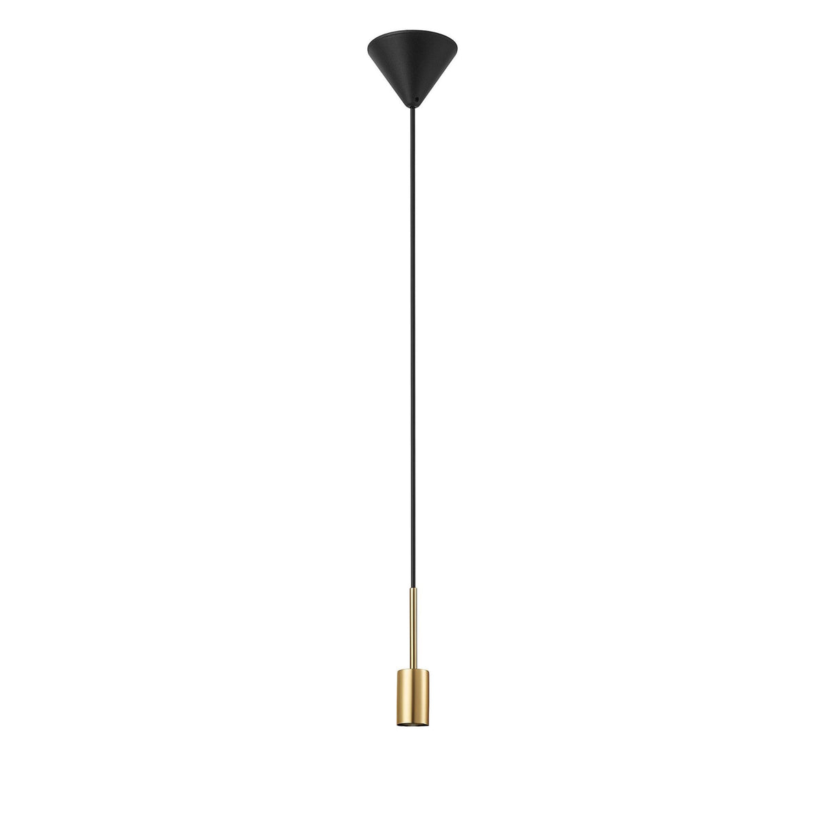 Paco E27 Pendant Suspension Kit in Brass & Black