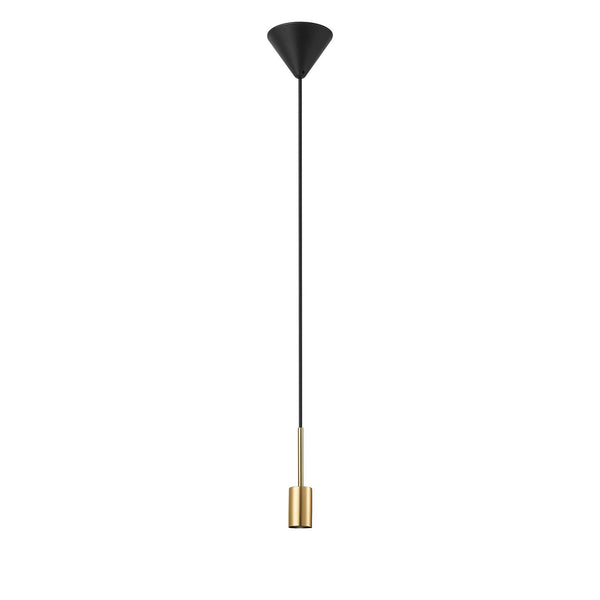 Paco E27 Pendant Suspension Kit in Brass & Black