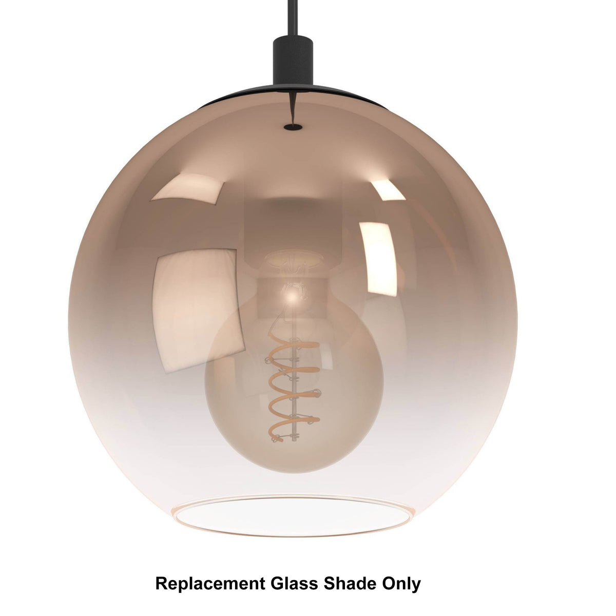 Replacement Ariscani Black with Copper Ombre Effect Vaporized Glass Shade