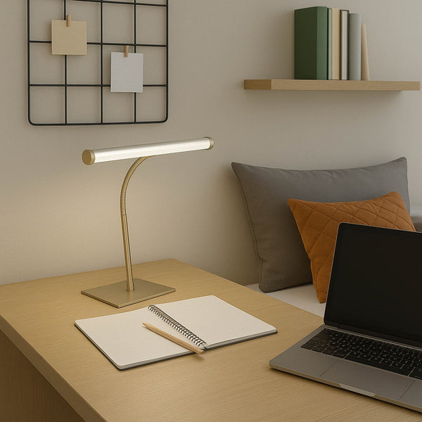 Riccione LED Tuneable White Desk Lamp in Matt Nickel